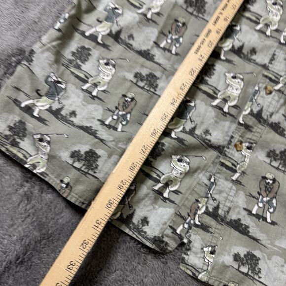 Vintage Big Dogs Button Up Golf Shirt Mens L Doggy Sports Funny Relaxed Fit - Picture 3 of 4